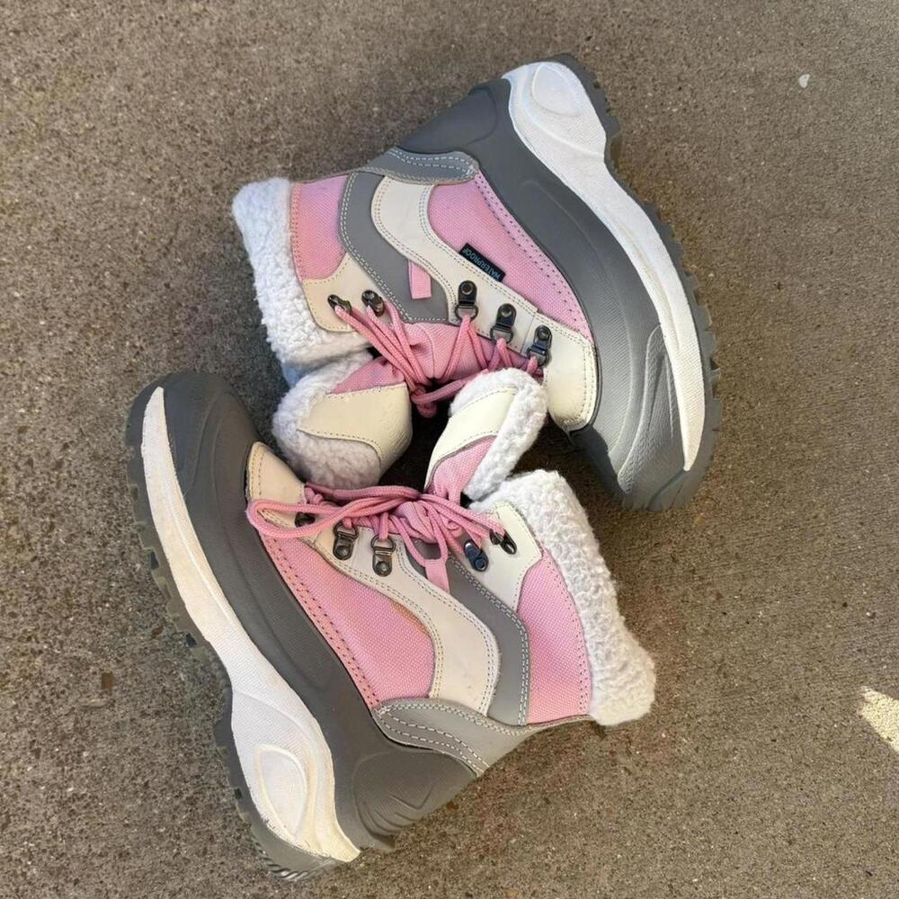 Pink White Itasca Thermolite waterproof snow‎ boots W Size 8 (fits ~7–7.5)